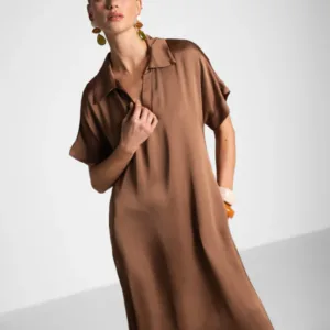 Cleo Satin Kaftan Dress | Maple